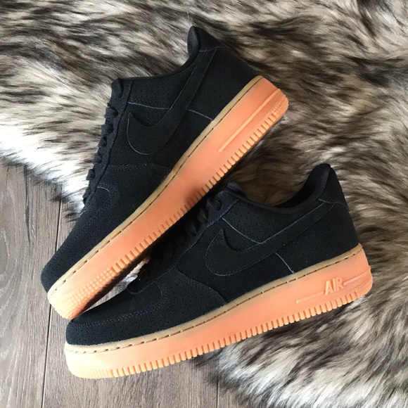 NWT🖤Nike Air Force 1 Suede Black - Picture 8 of 8